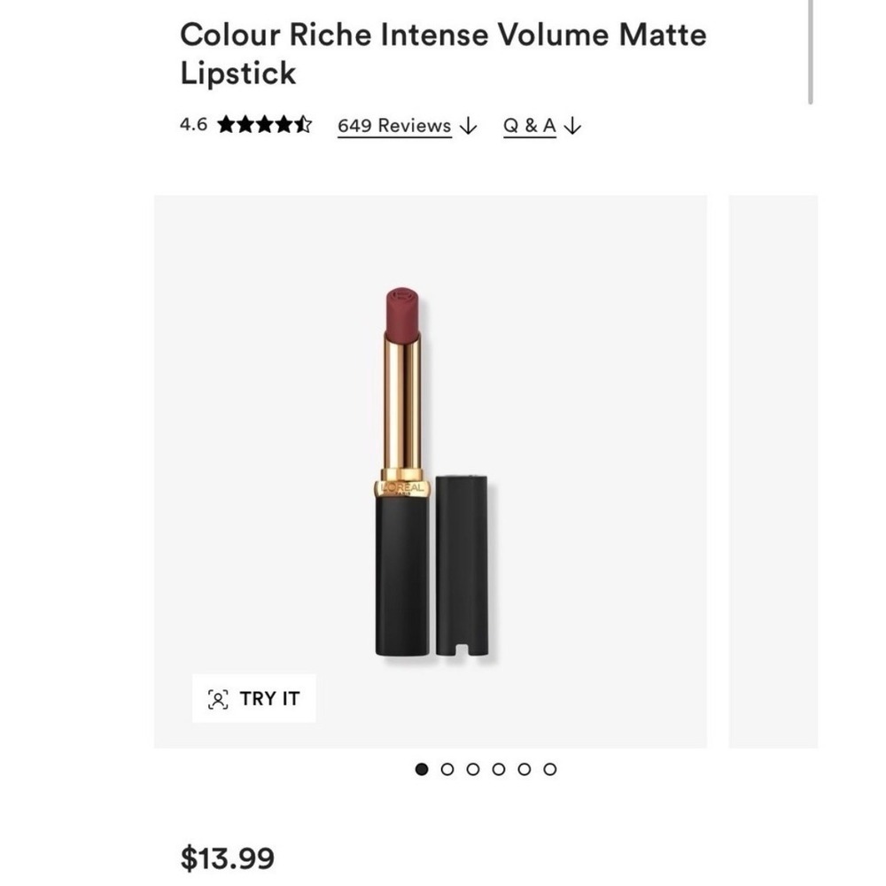 L'Oreal Colour Riche Matte Lipstick 137 Le Nude Assertive NWOT Volumizing 0.06oz